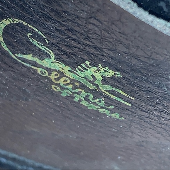 ENID COLLINS of Texas vintage Carriage Trade Purse Wood Jeweled Leather trim - Picture 7 of 12